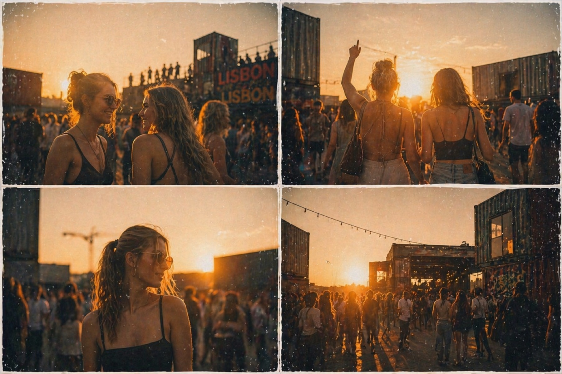 Crowd at golden hour, Village Underground Lisboa